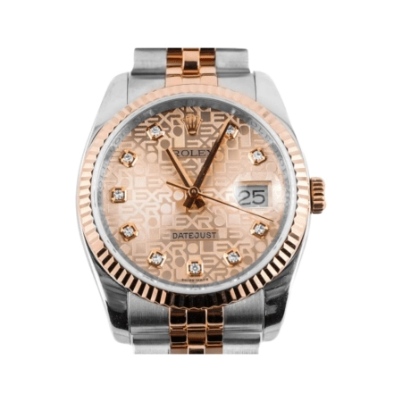 Rolex Datejust 36 Stainless Steel and Rose Gold Pink Diamond Dial 116231