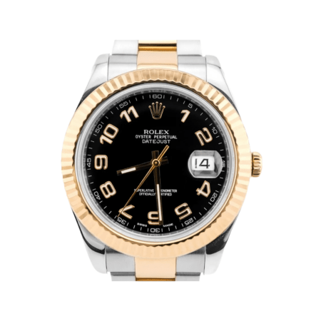 Rolex Datejust II Stainless Steel and Yellow Gold Black Arabic Dial 116333