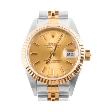 Rolex Lady-Datejust Stainless Steel and Yellow Gold Champagne Dial 79173
