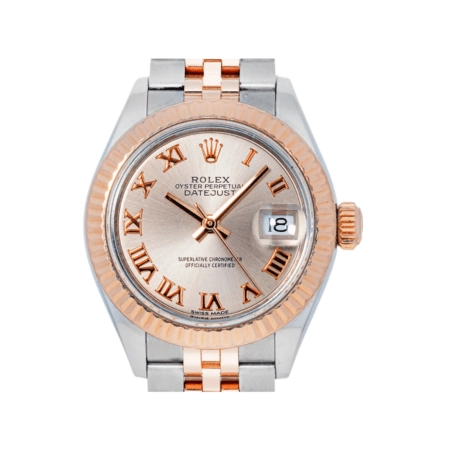 Rolex Lady-Datejust Stainless Steel and Rose Gold Sundust Roman Dial 279171