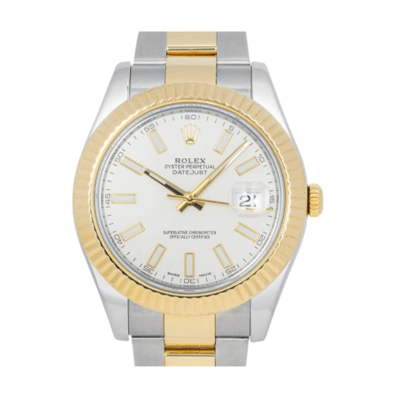 Rolex Datejust II Stainless Steel and Yellow Gold Ivory Dial 116333