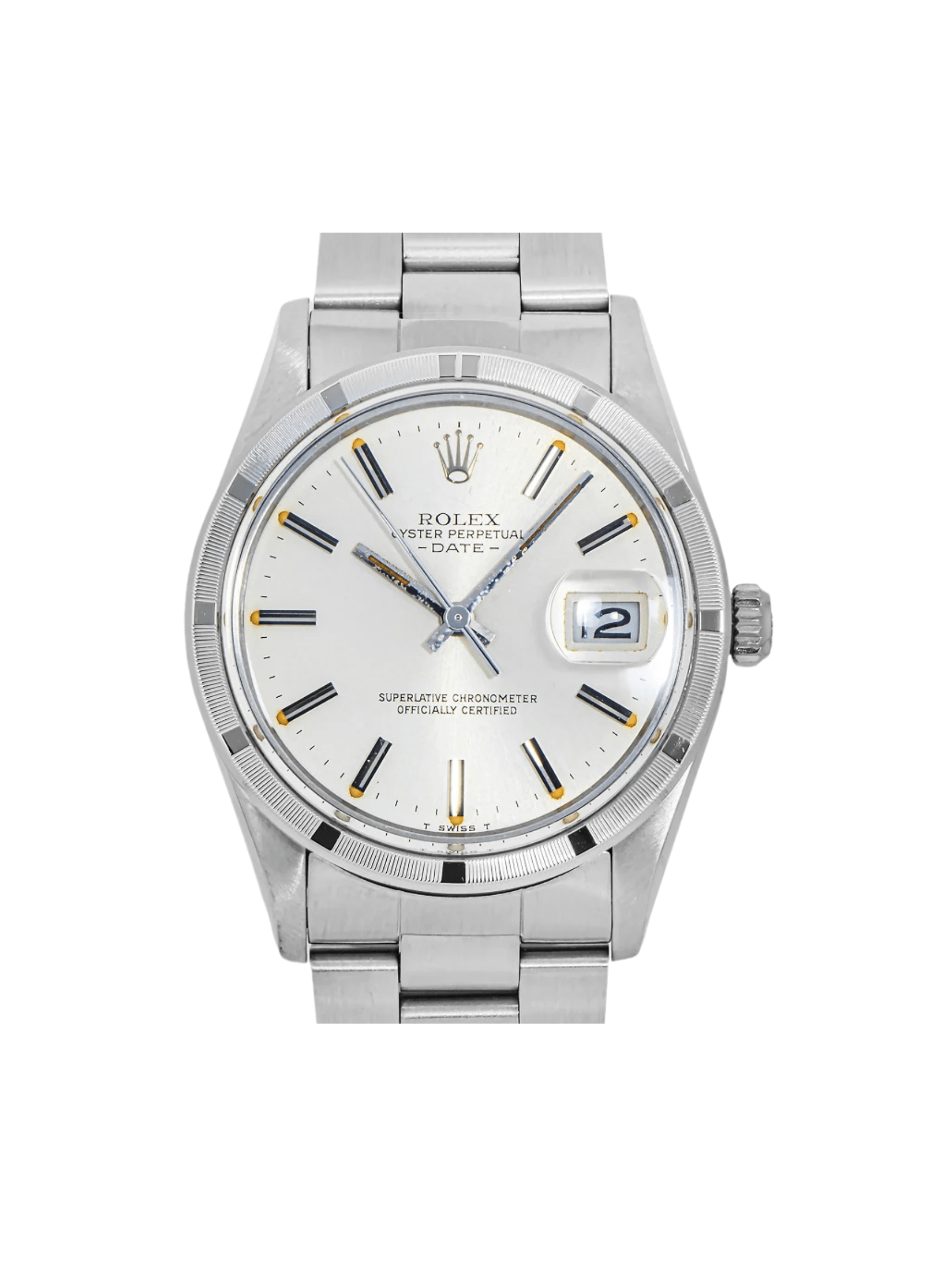 Rolex Oyster Perpetual Date Stainless Steel Silver Dial 15010