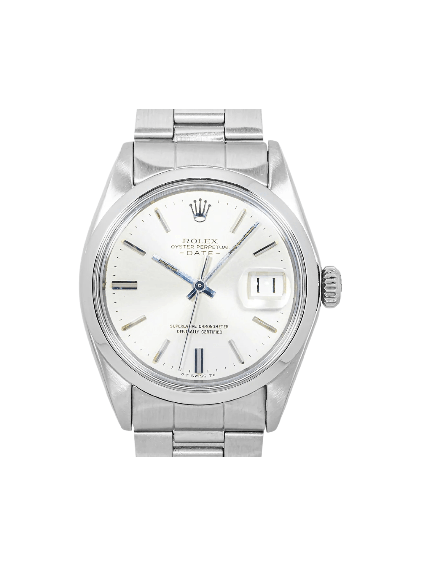 Rolex Oyster Perpetual Date Stainless Steel Silver Dial 1500