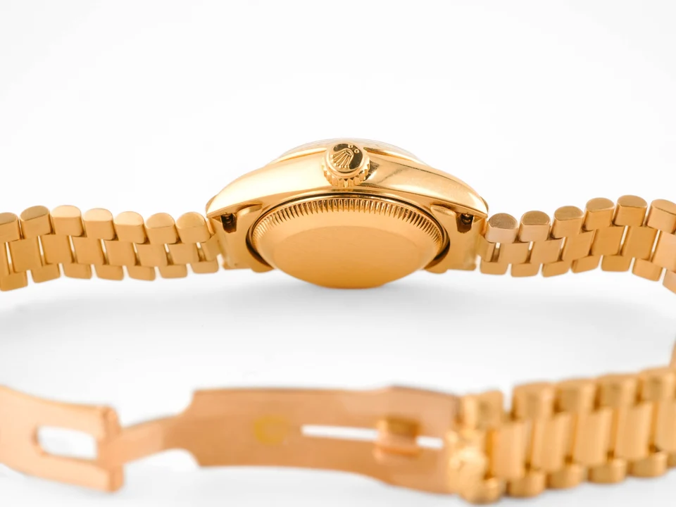 Rolex Lady-Datejust Yellow Gold Champagne Diamond Dial 69178