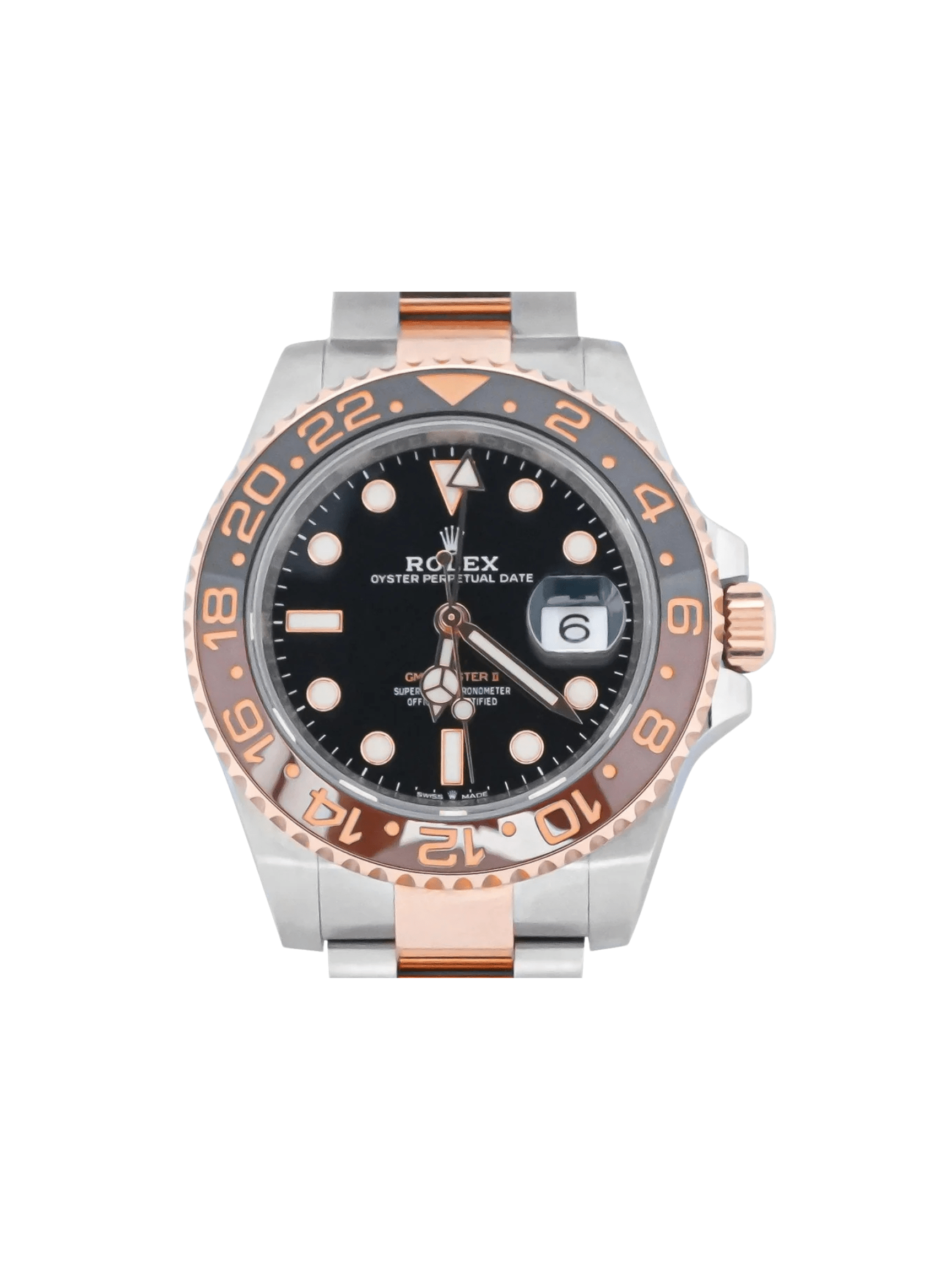 Rolex GMT-Master II "Root Beer" Stainless Steel and Rose Gold Black Dial 126711CHNR