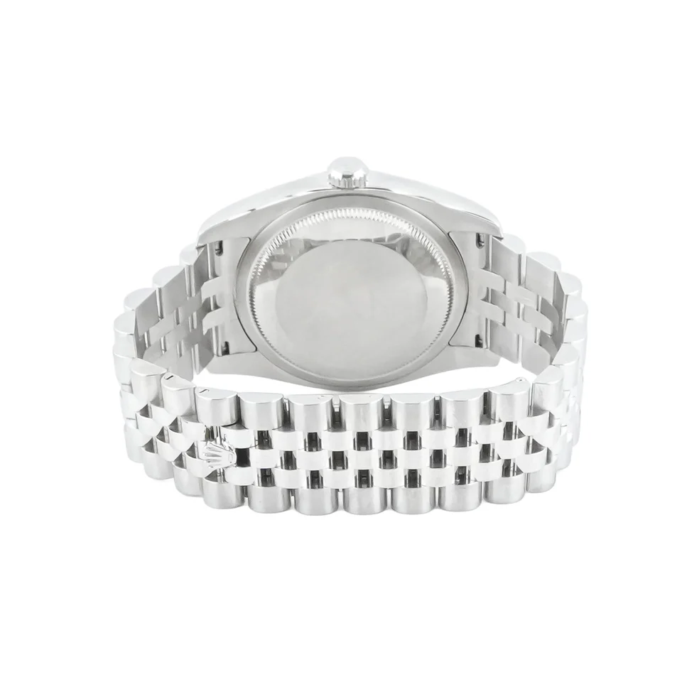 Rolex Datejust 36 Stainless Steel and White Gold Pink Floral Dial 116234