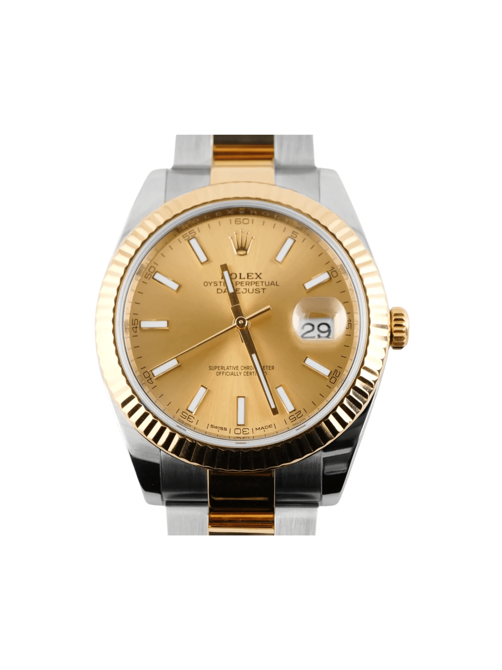 Rolex Datejust Stainless Steel and Yellow Gold Champagne Dial 126333