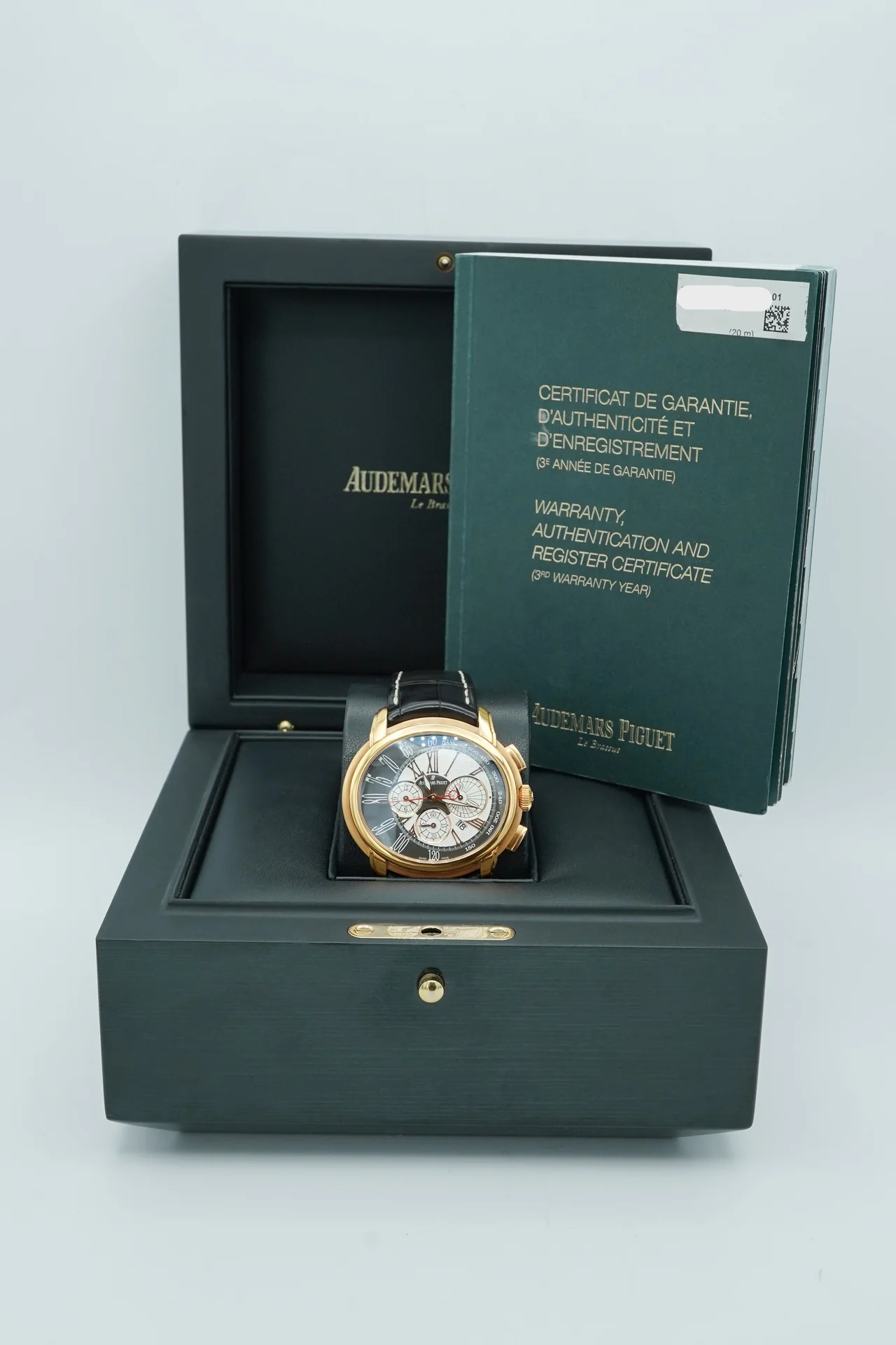 Audemars Piguet Millenary Chronograph Rose Gold Black Arabic Dial 26145OR.OO.D093CR.01