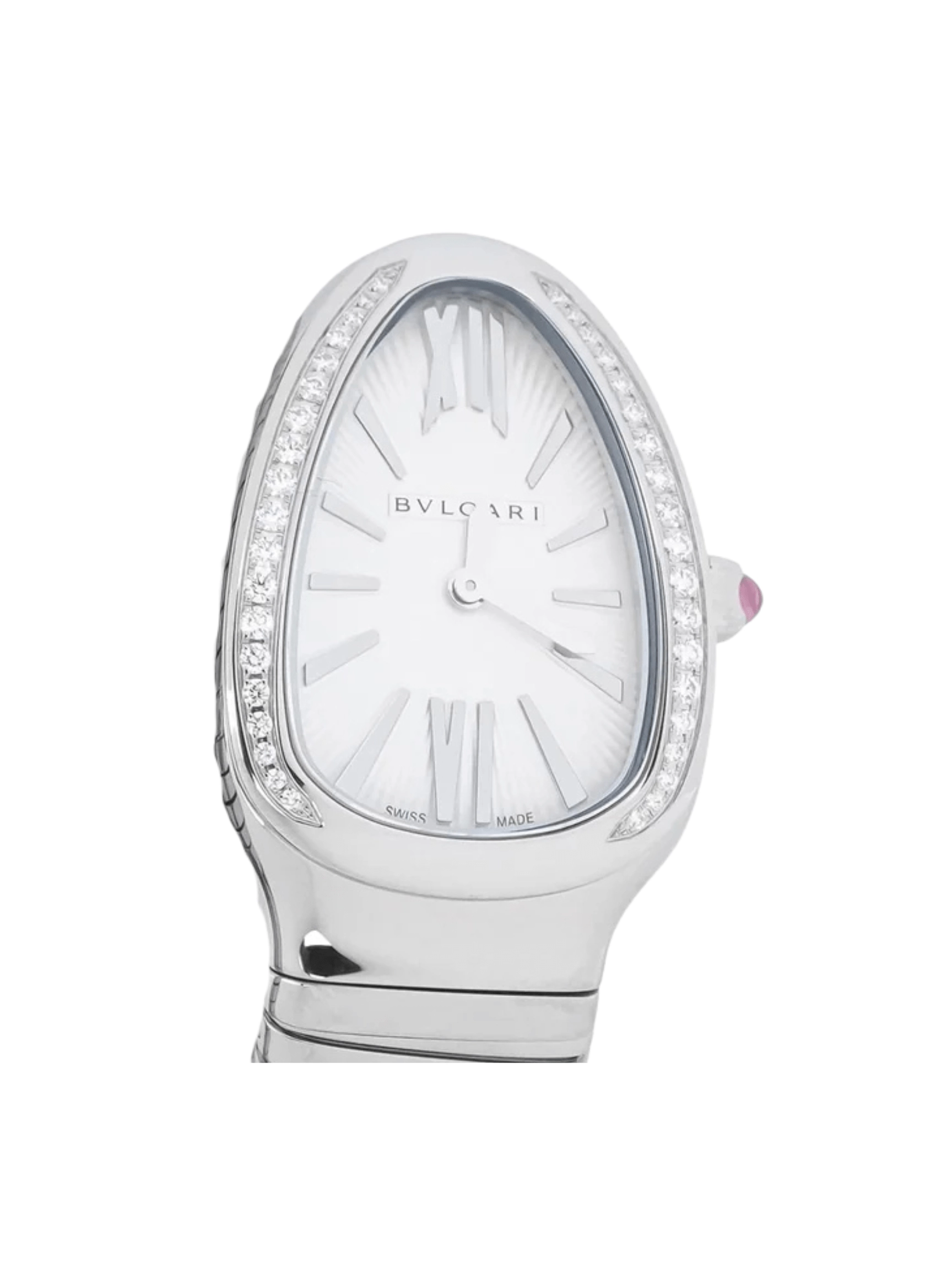 Bvlgari Serpenti Tubogas Stainless Steel Silver Roman Dial 101827