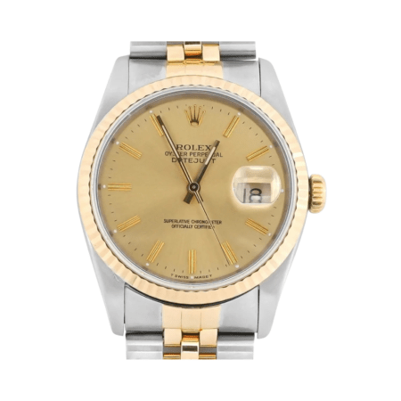Rolex Datejust 36 Stainless Steel and Yellow Gold Champagne Dial 16233