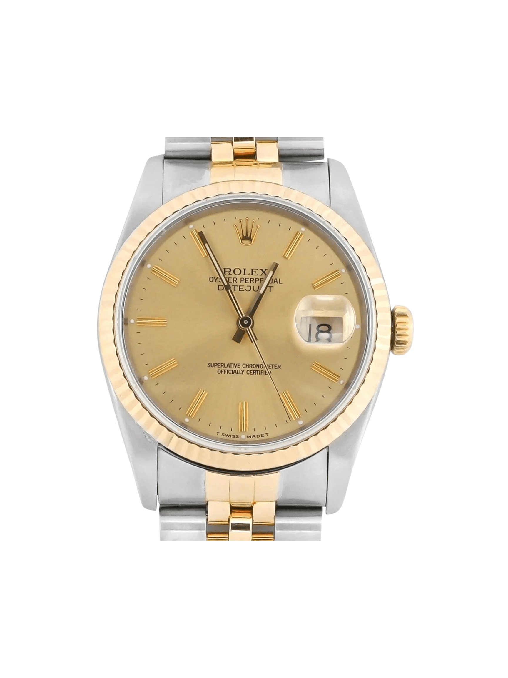 Rolex Datejust 36 Stainless Steel and Yellow Gold Champagne Dial 16233