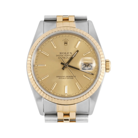 Rolex Datejust 36 Stainless Steel and Yellow Gold Champagne Dial 16233