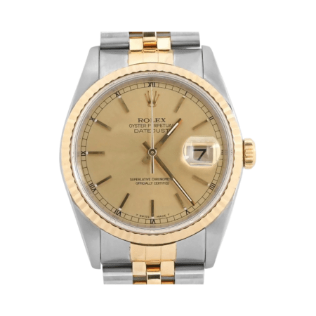 Rolex Datejust 36 Stainless Steel and Yellow Gold Champagne Dial 16233