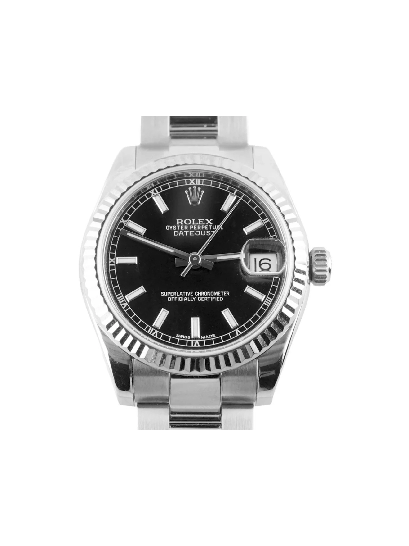 Rolex Datejust Stainless Steel and White Gold Black Dial 126334