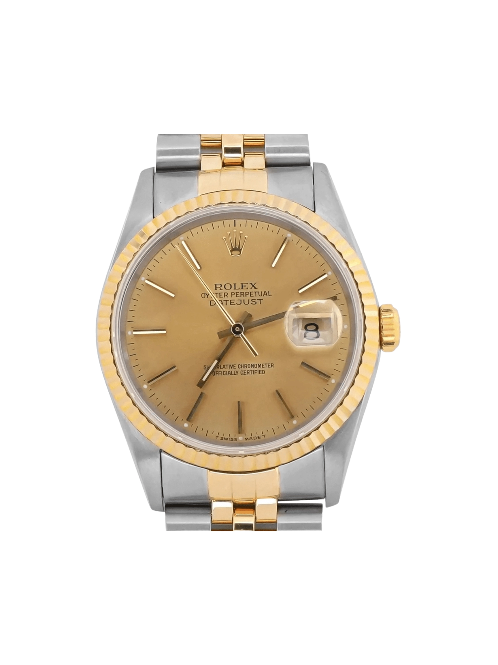 Rolex Datejust 36 Stainless Steel and Yellow Gold Champagne Dial 16233