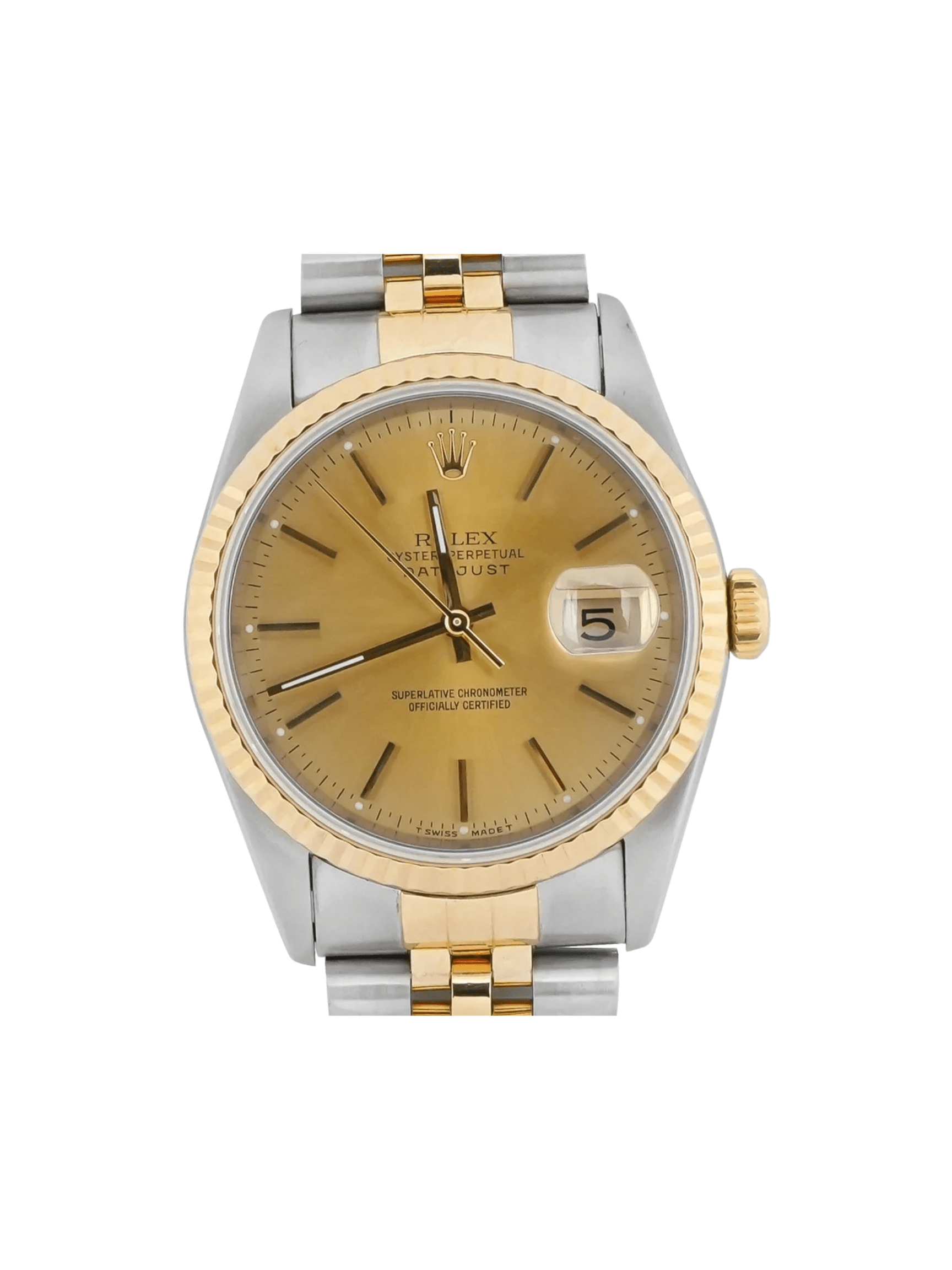 Rolex Datejust 36 Stainless Steel and Yellow Gold Champagne Dial 16233