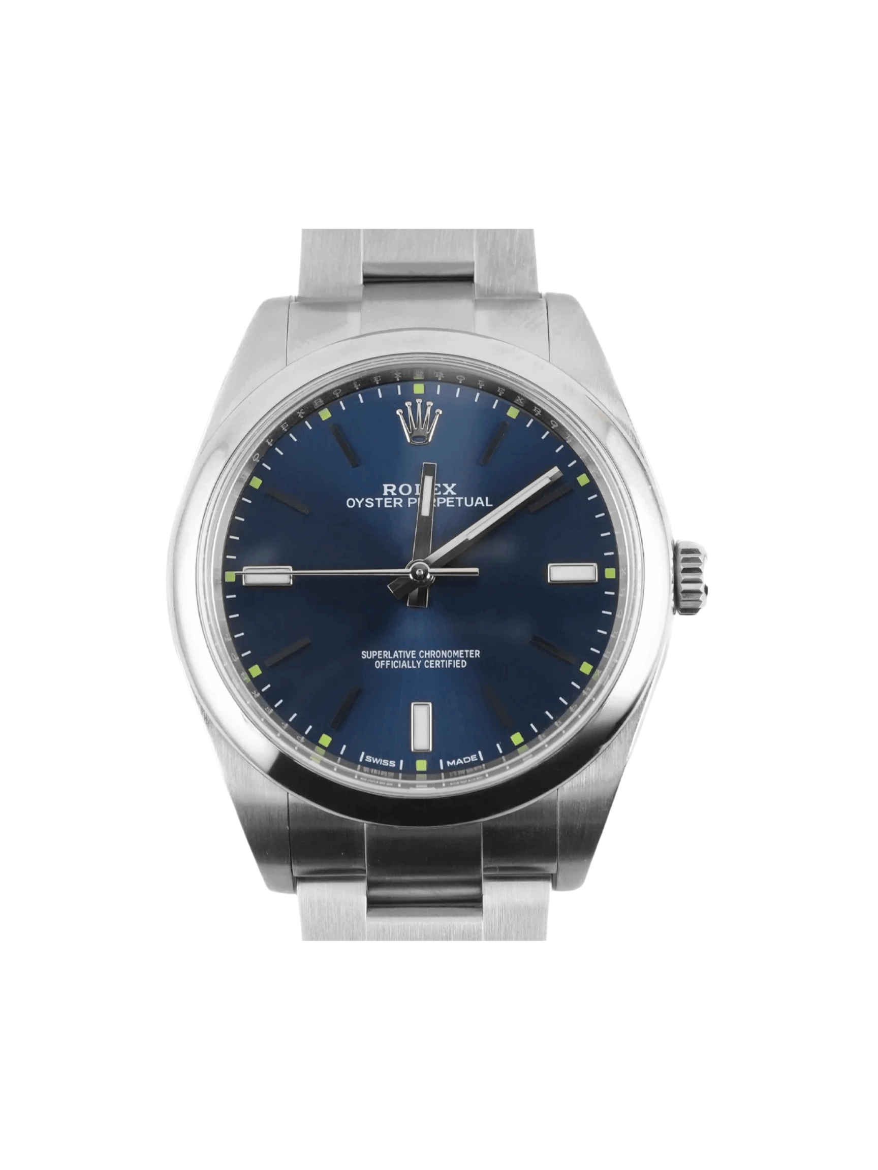 Rolex Oyster Perpetual Stainless Steel Blue Dial 114300