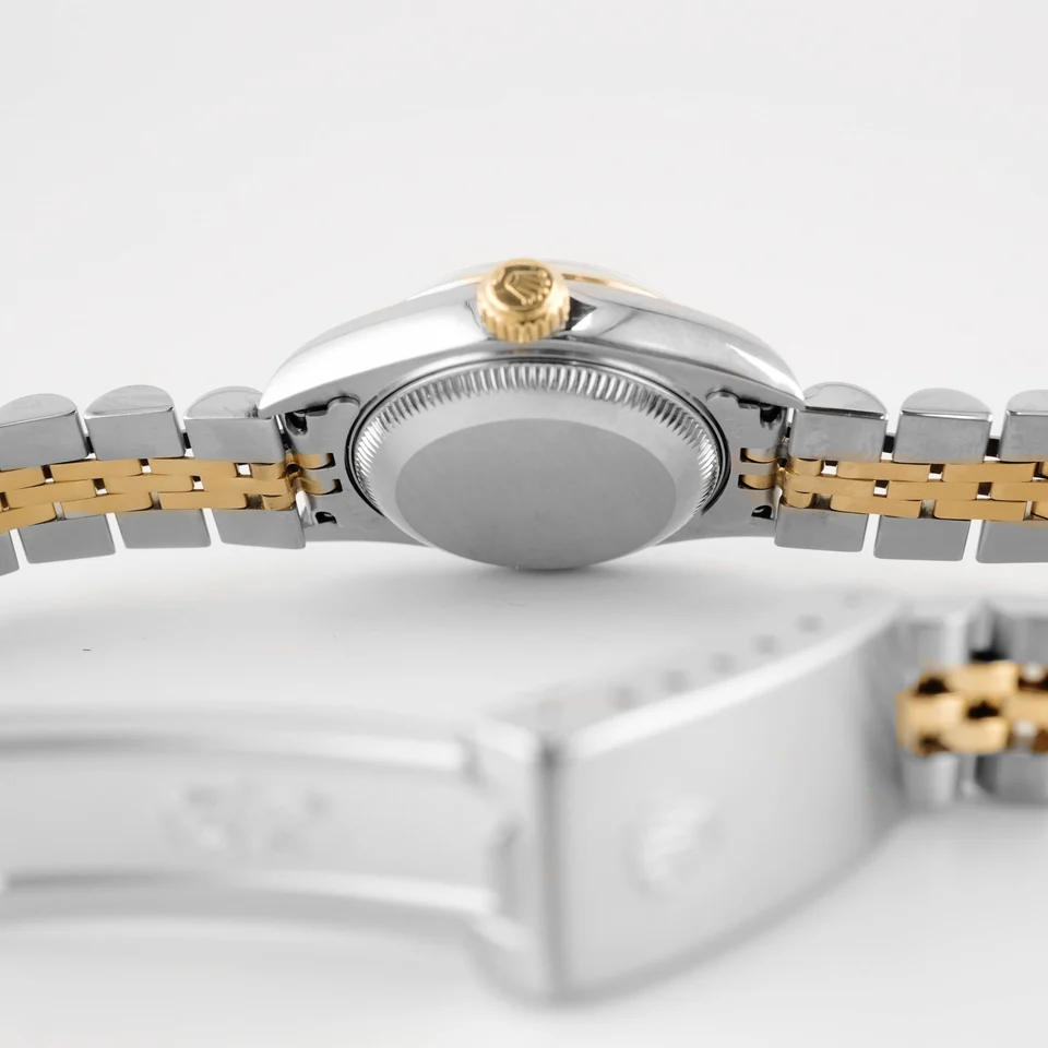 Rolex Lady-Datejust Stainless Steel and Yellow Gold Champagne Diamond Dial 79173