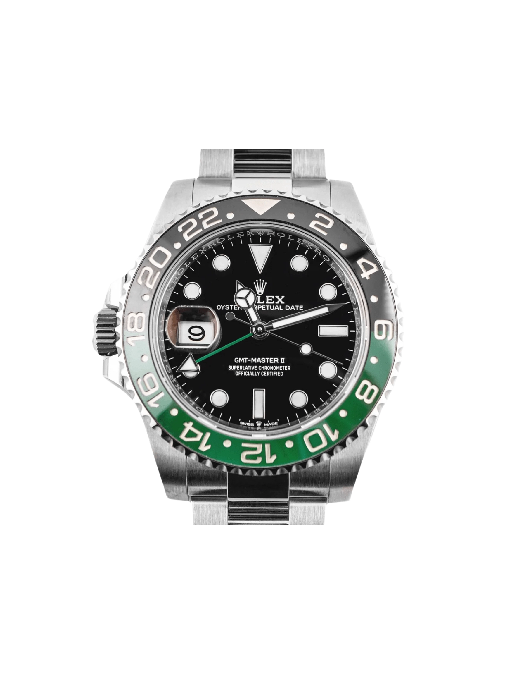 Rolex GMT-Master II "Sprite" Stainless Steel Black Dial 126720VTNR