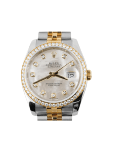 Rolex Datejust Stainless Steel and Yellow Gold Mother of Pearl Diamond Dial 116243