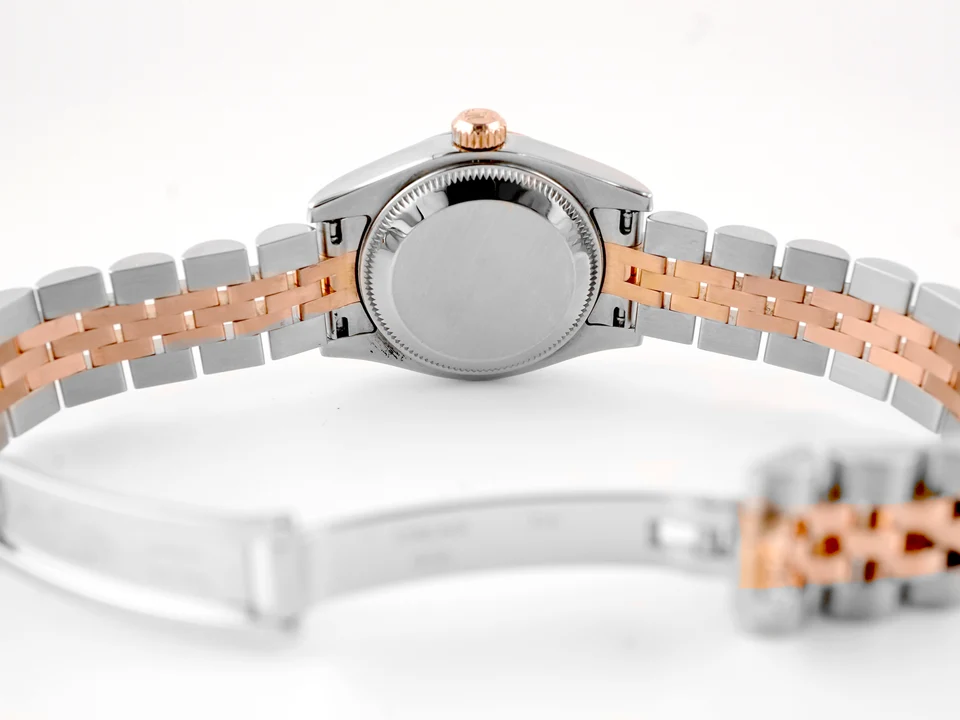 Rolex Lady-Datejust Stainless Steel and Rose Gold White Diamond Dial 179171