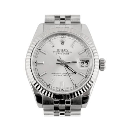 Rolex Datejust Stainless Steel and White Gold Silver Dial 178274
