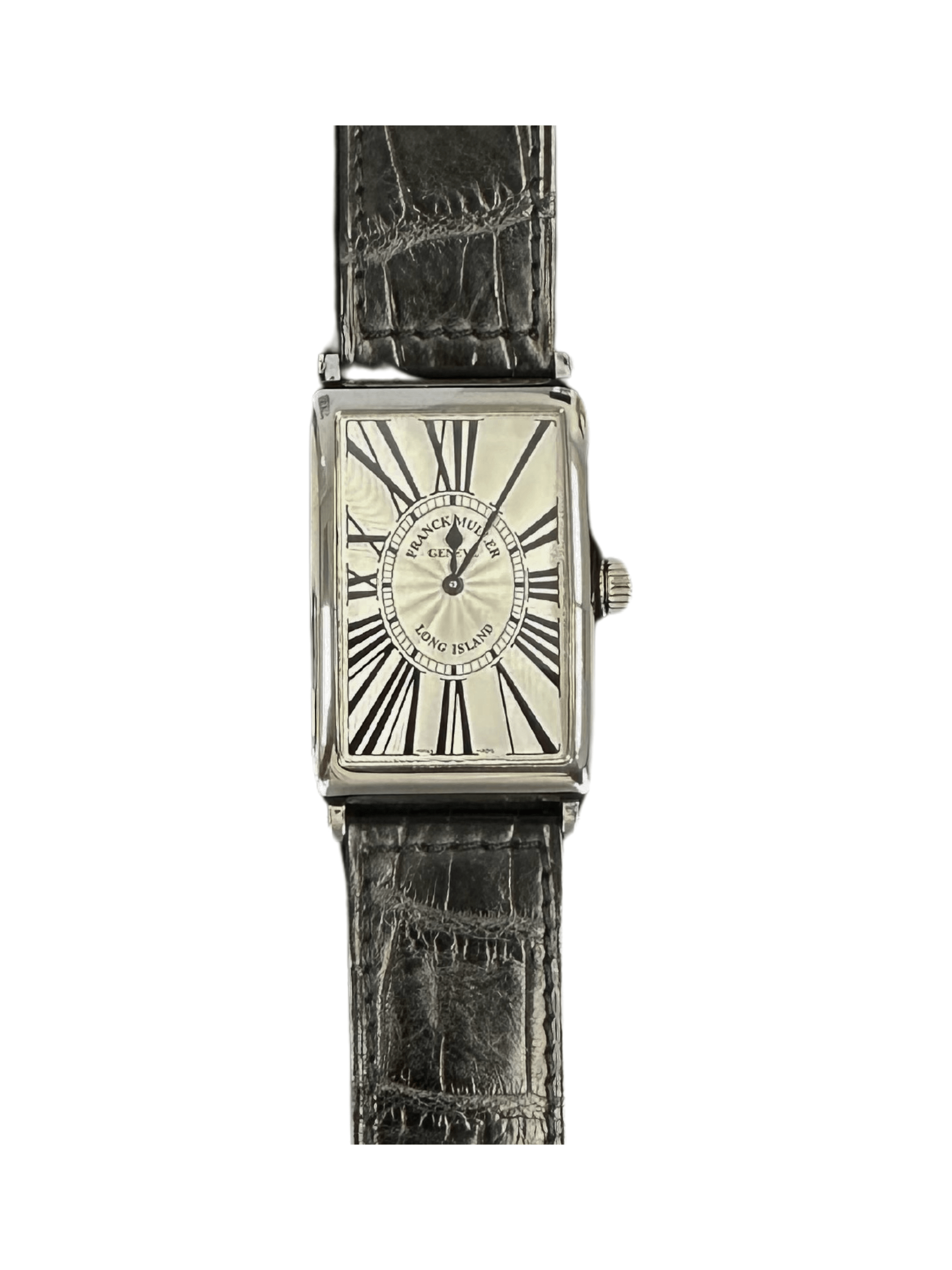 Franck Muller Long Island Stainless Steel Silver Roman Dial 1000QZ