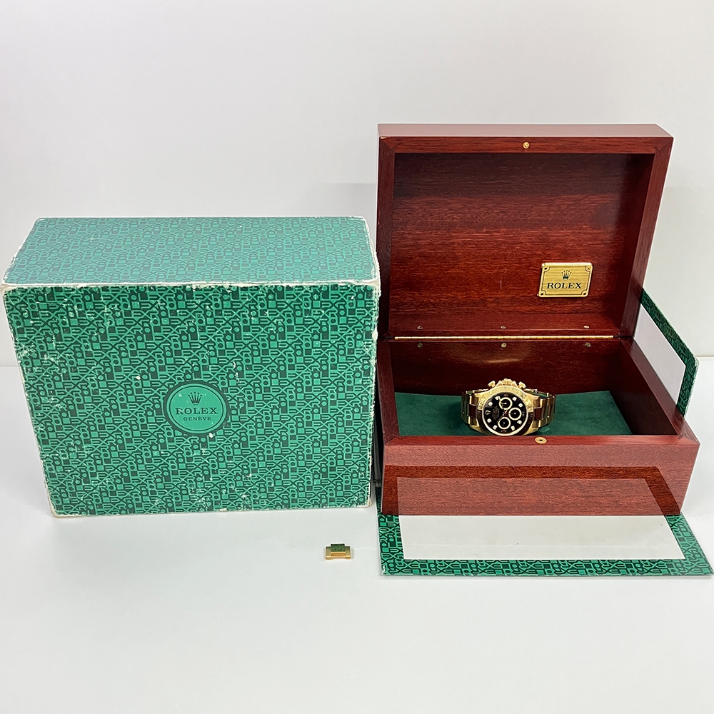 Rolex Daytona "Zenith Movement" Yellow Gold Black Diamond Dial 16528 - Image 3