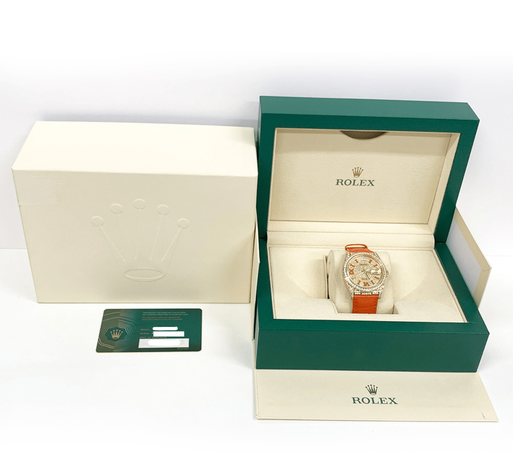 Rolex Day-Date Pave Diamond Dial 128158RBR Bracelet