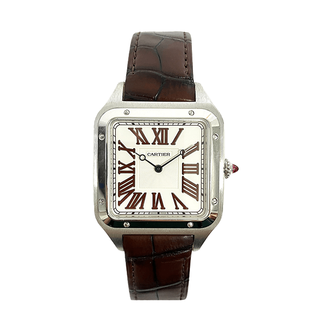 Cartier Watch with brown leather strap