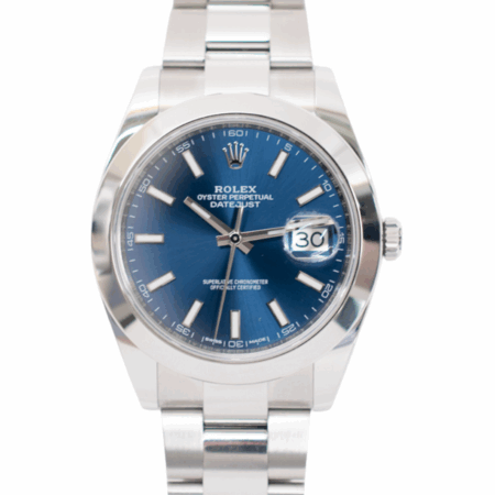 Rolex Datejust 41 Stainless Steel Blue Dial 126300 Bracelet