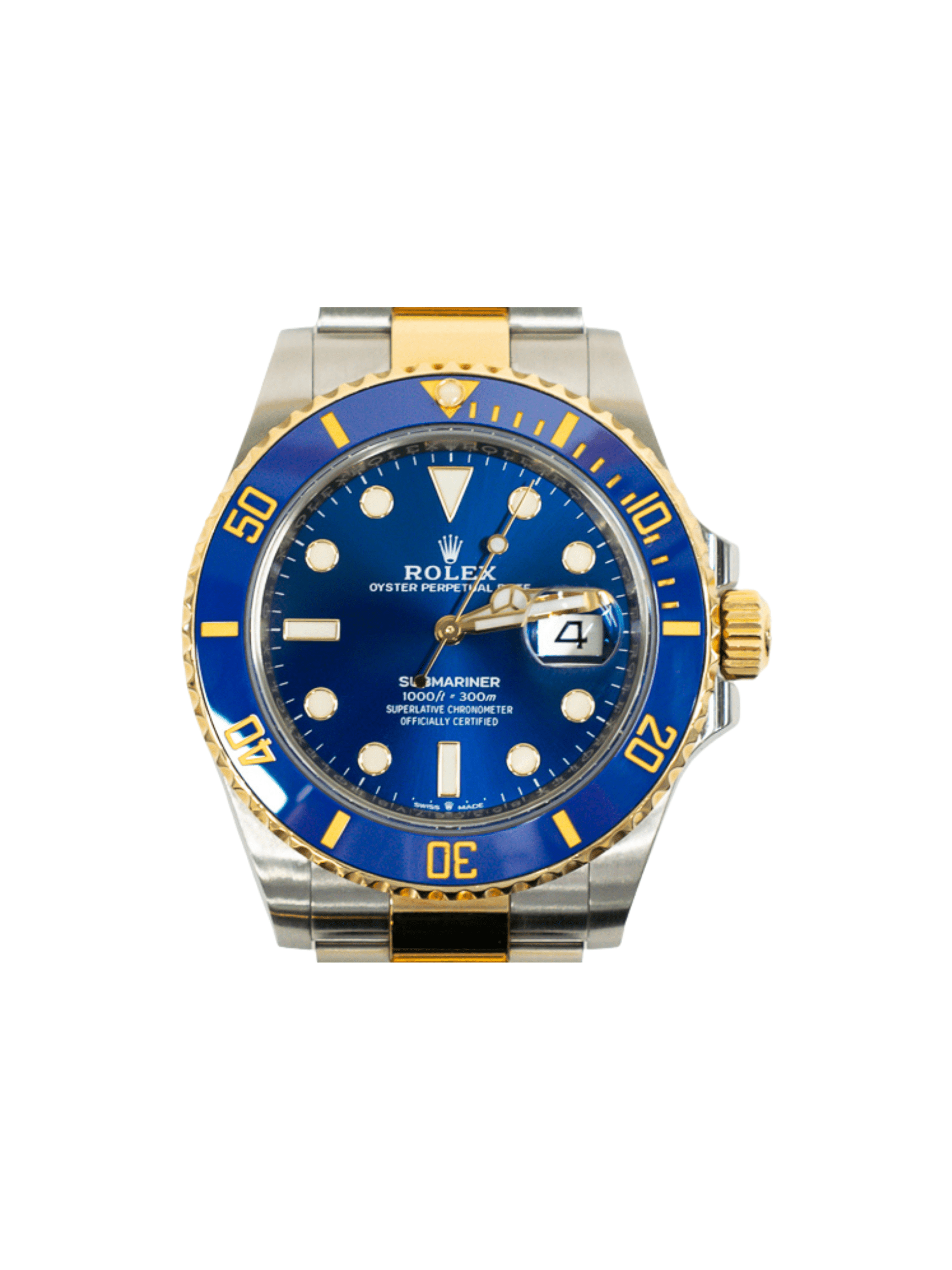 Rolex Submariner Date Yellow Gold and Steel Blue Ceramic Bezel Blue Dial 126613LB