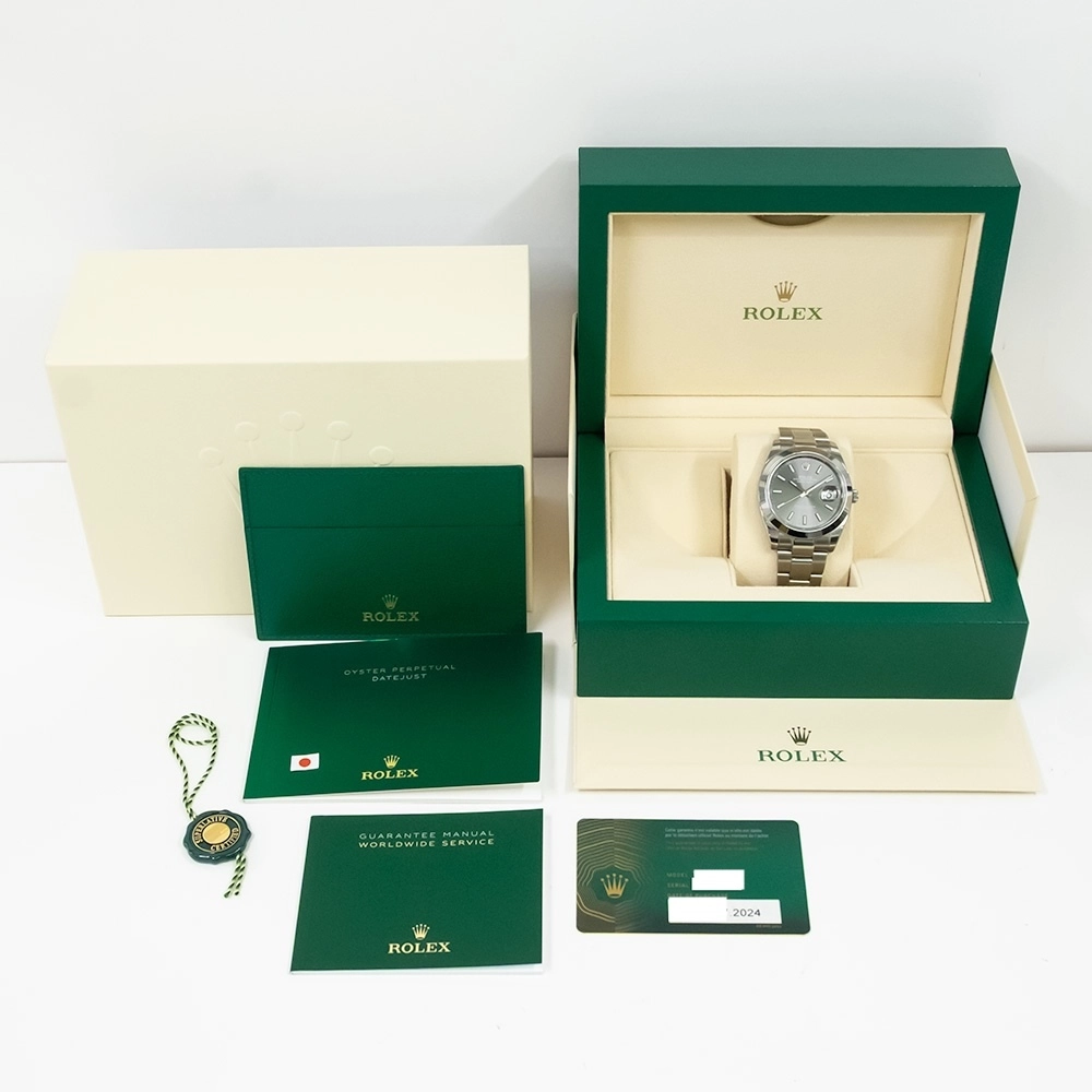 Rolex Datejust 41 Stainless Steel "Slate" Stick Dial 126300