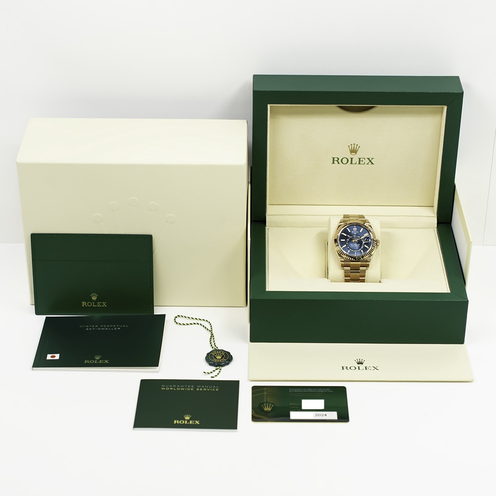 Rolex Sky-Dweller Rose Gold Blue Stick Dial 336935