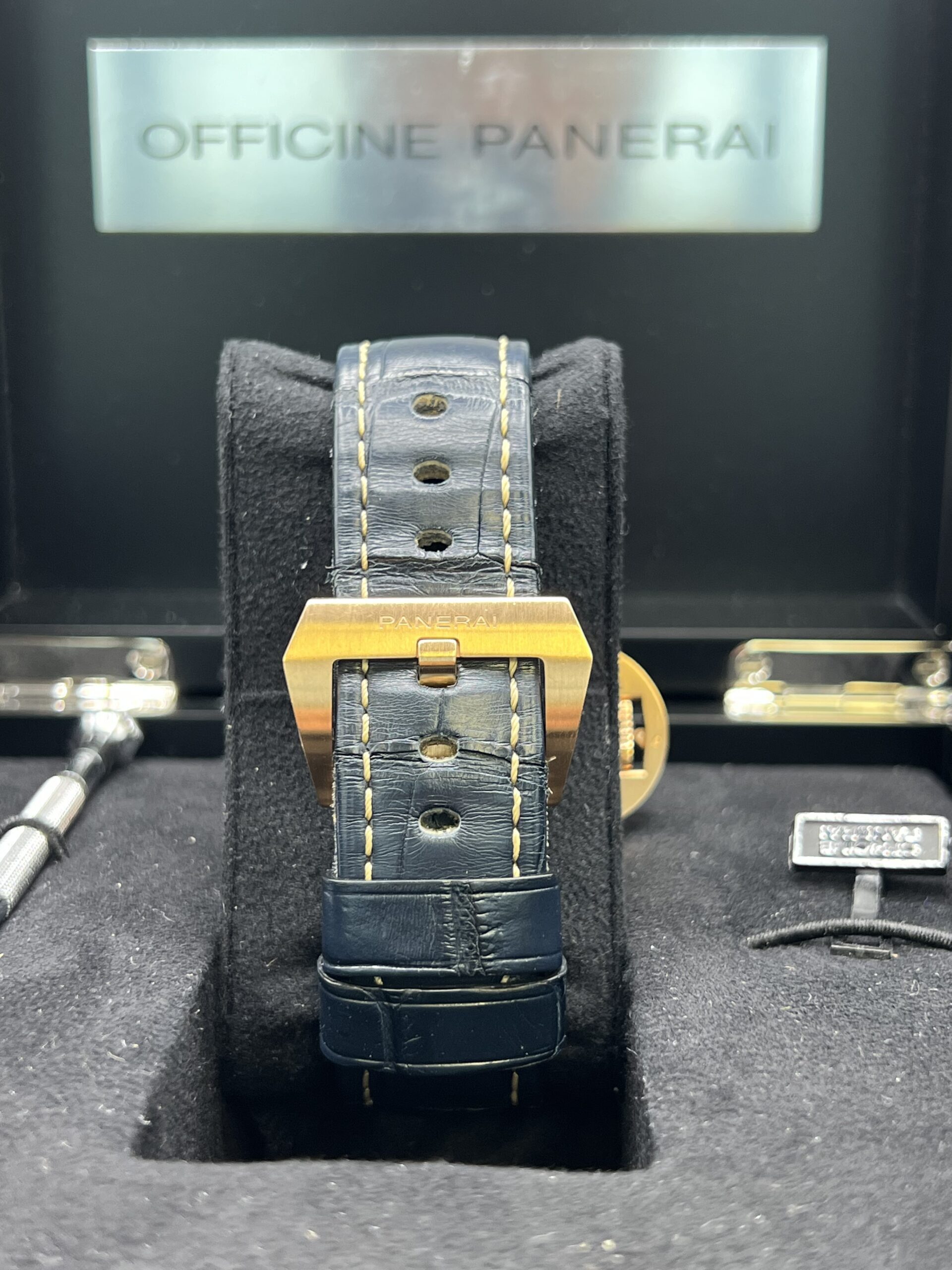 Panerai Luminor Marina Goldtech 44 mm Rose Gold Blue Dial PAM 01112