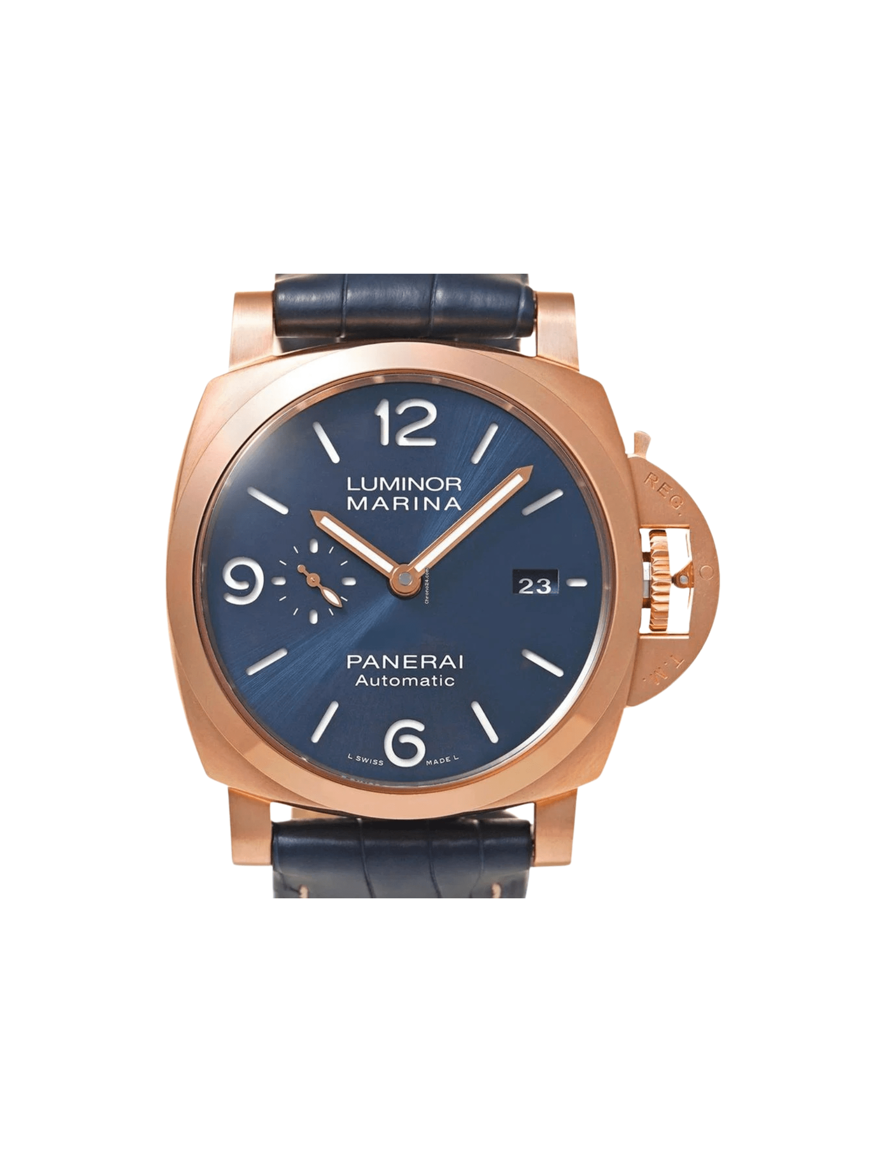 Panerai Luminor Marina Goldtech 44 mm Rose Gold Blue Dial PAM 01112