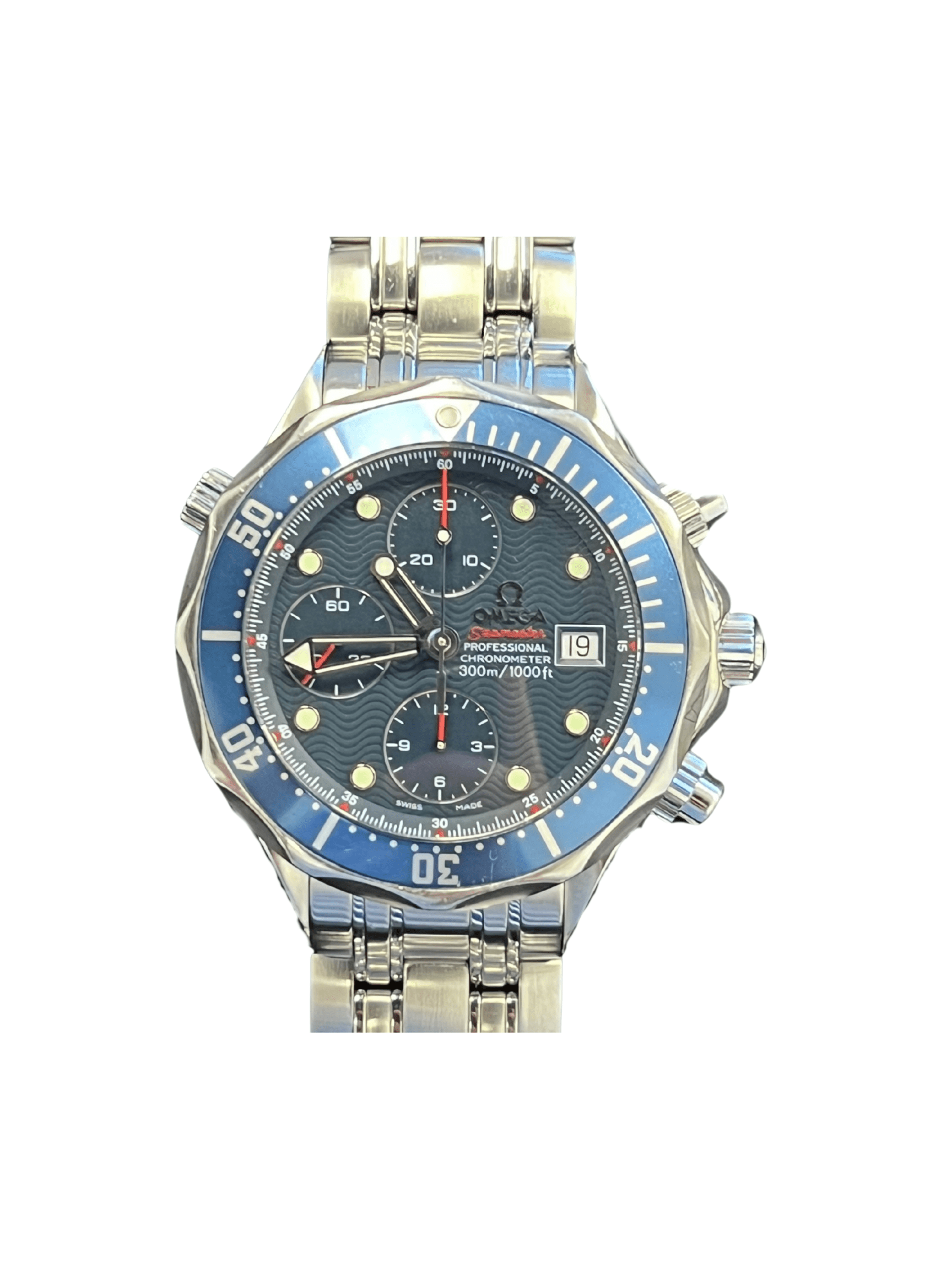 Omega Seamaster Diver Stainless Steel Blue Wave Dial 2225.80.00