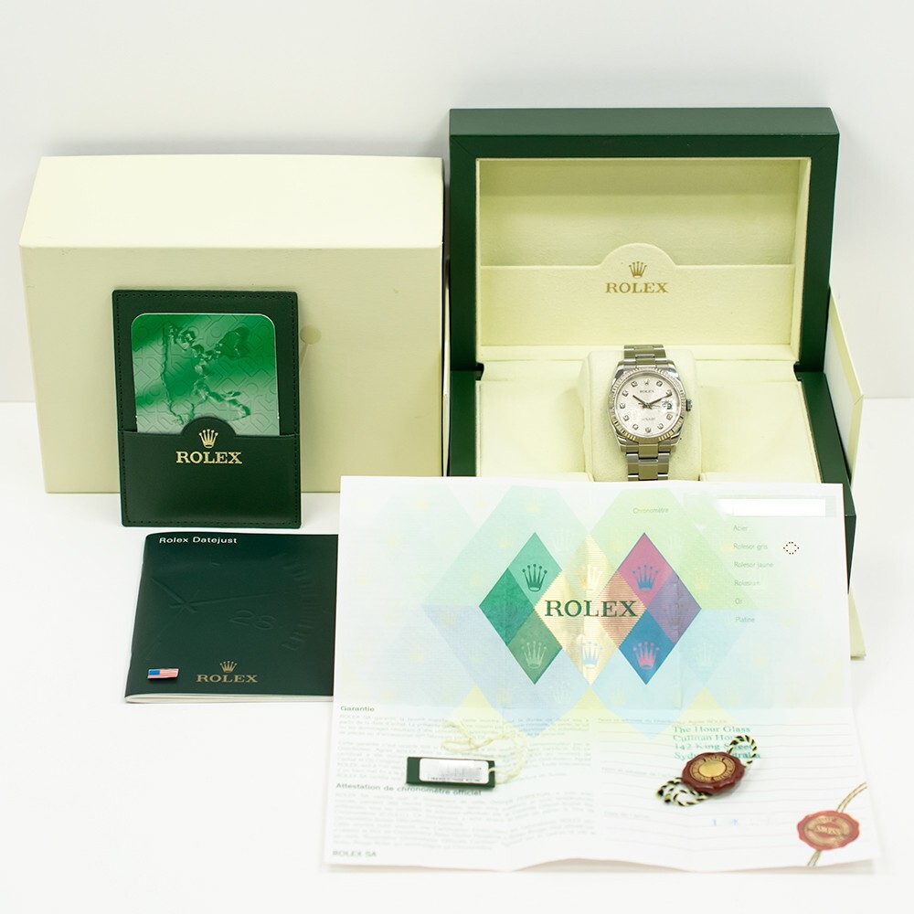 Rolex Datejust 36 Steel and White Gold Silver Jubilee Diamond Dial 116234