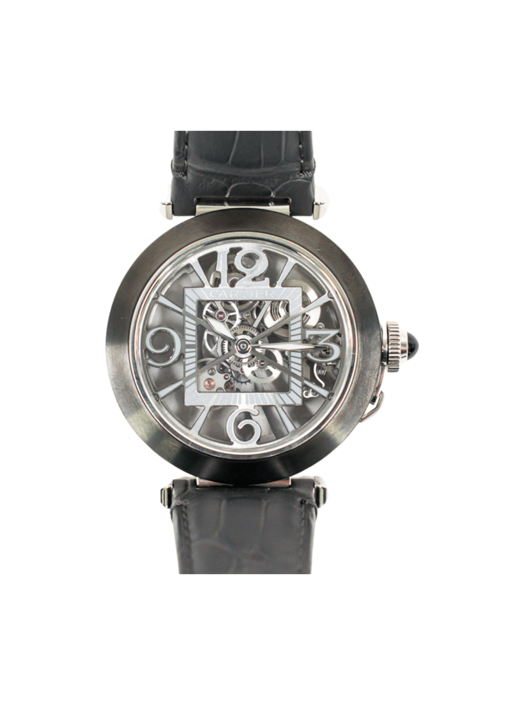 Cartier Pasha De Stainless Steel Skeleton Dial WHPA0017