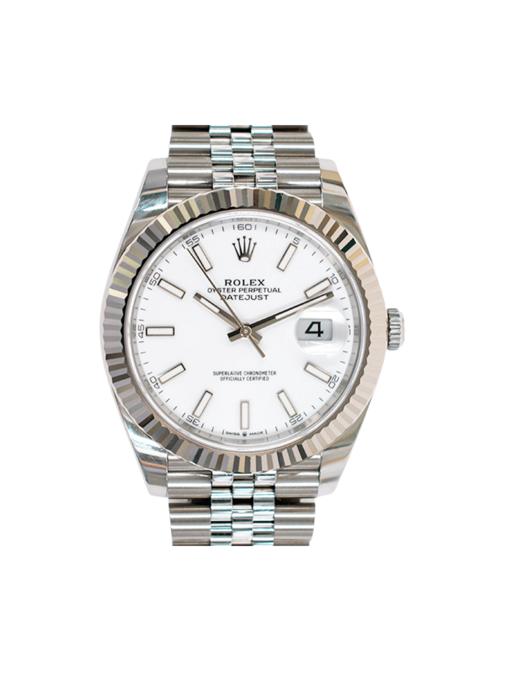 Rolex Datejust 41 Stainless Steel and White Gold White Dial 126334
