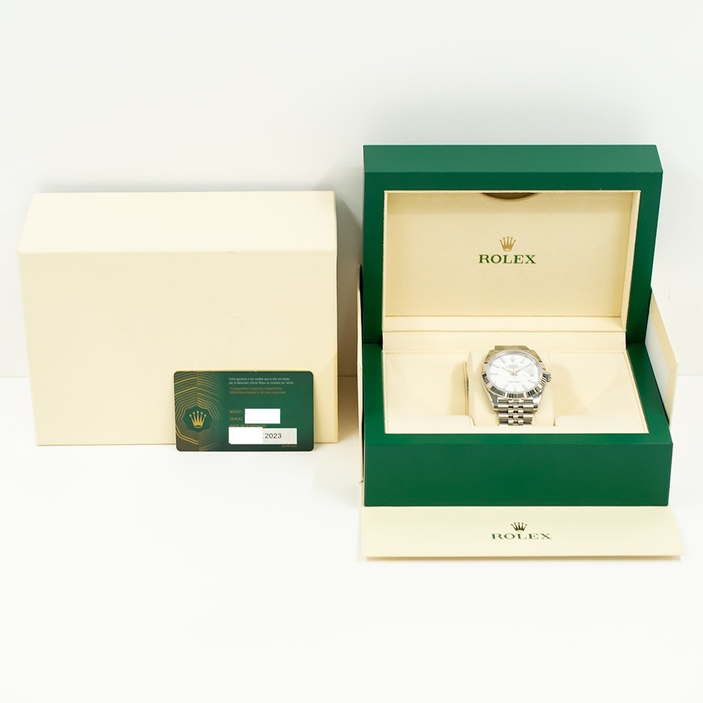 Rolex Datejust 41 Stainless Steel and White Gold White Dial 126334