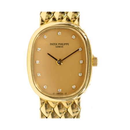 Patek Philippe Golden Ellipse Yellow Gold Champagne Diamond Dial 4764/011