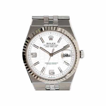 Rolex Land-Dweller Steel and White Gold Silver Dial 127334
