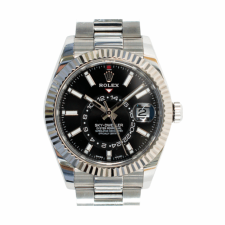 Rolex Sky-Dweller Stainless Steel and White Gold Black Dial 326934