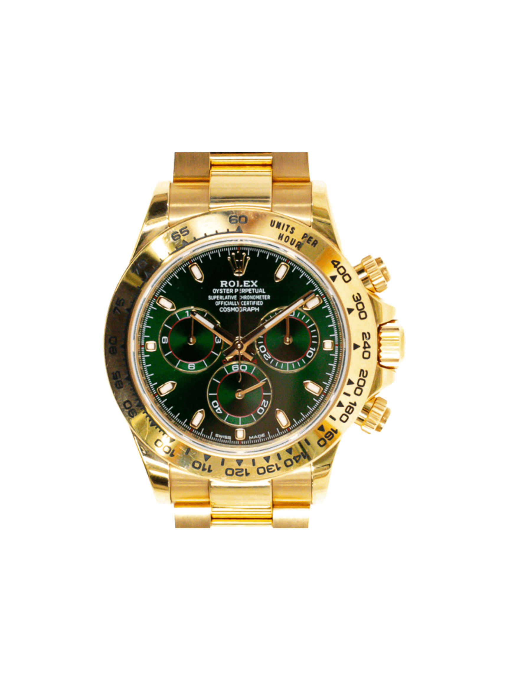 Rolex Daytona Yellow Gold Green Dial 116508