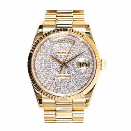 Rolex Day-Date "President" Yellow Gold Pave Diamond Dial 118238