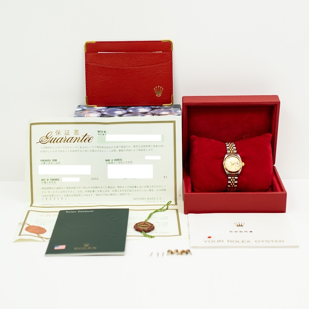 Rolex Lady-Datejust Stainless Steel and Yellow Gold Champagne Dial 79173