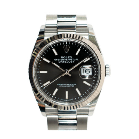 Rolex Datejust 36 Stainless Steel and White Gold Black Dial 126234
