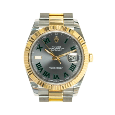 Rolex Datejust 41 Stainless Steel and Yellow Gold Wimbledon Roman Dial 126333