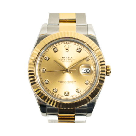 Rolex Datejust II Stainless Steel and Yellow Gold Champagne Diamond 116333G